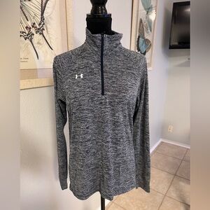 Under Armour Blue Grey Quarter-Zip Pullover